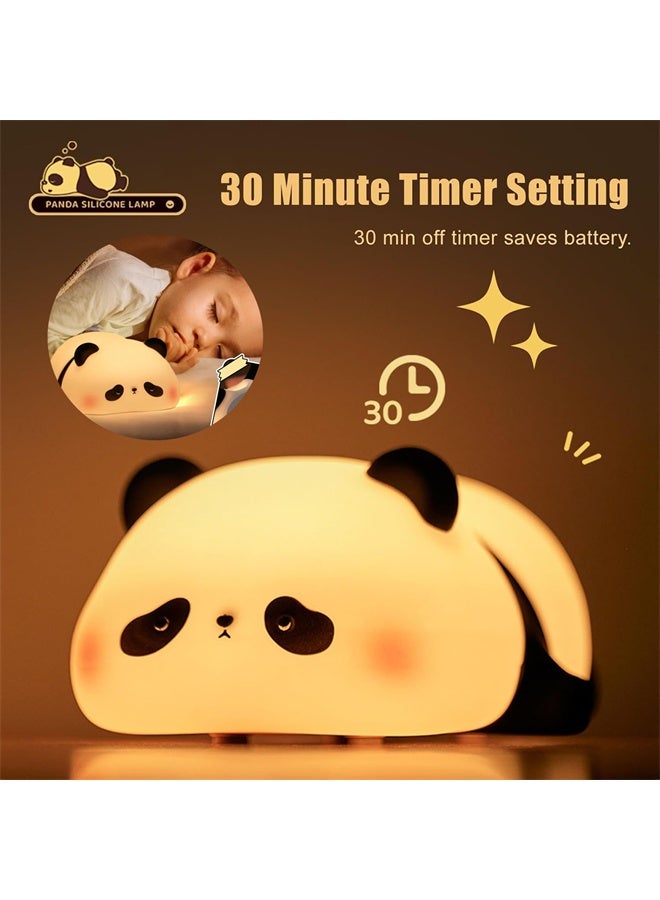HOMESTAR Panda Night Lamp for Children, 3 Light Modes, Nursing Light, Touch Control, Silicone Night Light, USB Rechargeable - Image 4