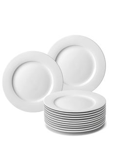 ALMUFARREJ 12 piece melamine dinner plate set 25 cm  - Image 1