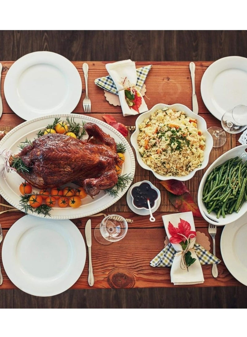 المفرج 12 قطعة طقم صحون عشاء من الميلامين 25 سم - Image 3