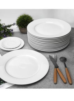 ALMUFARREJ 12 piece melamine dinner plate set 25 cm  - Image 4