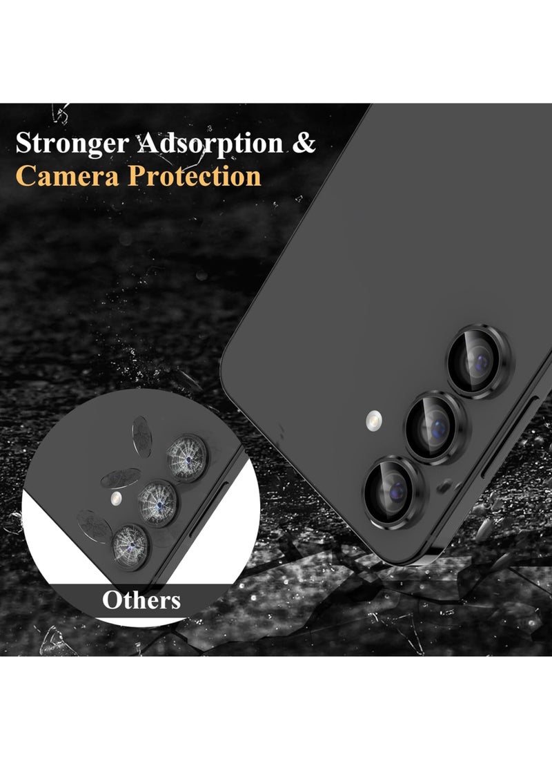 Waldic Camera Lens Glass Protector With Ring For Samsung Galaxy S24 Plus - Black  - Image 4