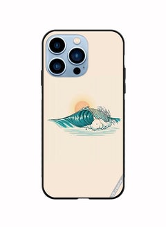 Protective Case Cover For Apple iPhone 13 Pro Waves Design Multicolour