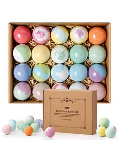 ZenBombs ZenBombs Bath Bombs Set, 20 pcs Natural Shea Butter & Safe Oil Bath Bomb for Skin Moisturizing, Handmade Bubble Bath & Fizzy, Ideal Presents for Women  - Image 1