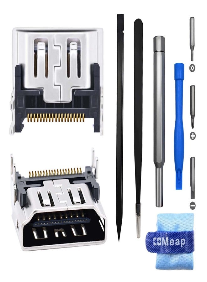 COMeap PS5 HDMI Port Replacement, HDMI Port Replacement for Sony Playstation 5 PS5 Socket Jack Interface Connector Repair Tool Kit for PS5 Console (2-Packs) - Image 1