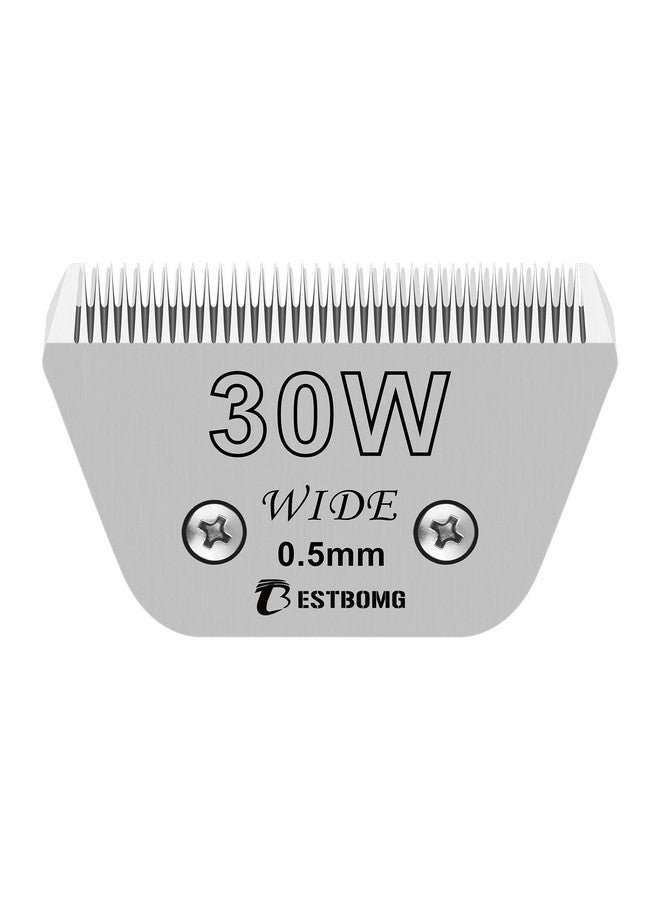 BESTBOMG Size 30W Wide Detachable Pet Dog Grooming Blades-Cutting Length 1/50"（0.5mm）,Compatible with Andis,Oster A5,Wahl km10 Clippers - Image 1