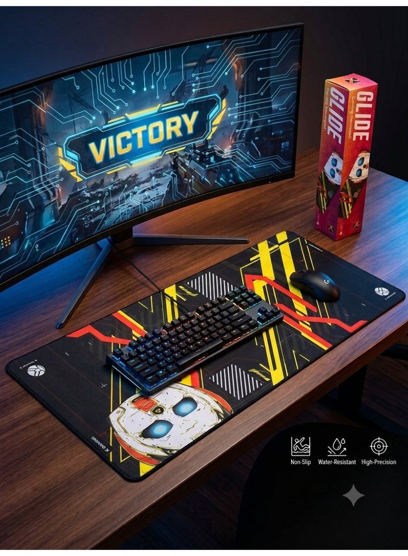 كي قيمنق لوحة ماوس الألعاب الموسعة K Gaming Cyborg XL بسطح انزلاقي ناعم وحواف مخيطة، متعددة الألوان - Image 3