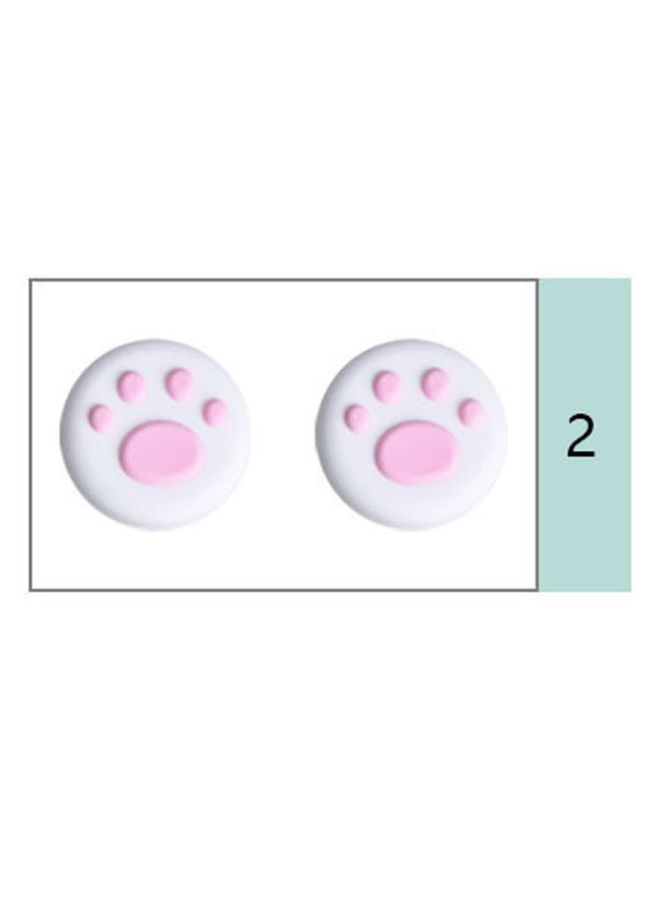 Handheld Machine Ck Cat Claw Ste Silicone Cap 1 Collection Switch Universal Oled Nintendo E Protective Case 112amdNS-Product Color:White Background Pink Claw [pack Of 4] Remote Sensory Cap-oled/ns/lite/universal  - Image 1