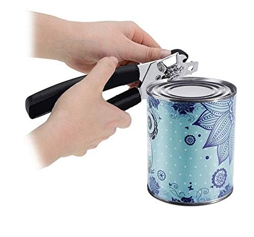 Rasikvar Universal Stainless Steel Can Opener, Tin Cutter, Bottle Opener, 3-in-1 with Lids Off Jar Cap Opener with Non Slip Handle & Smooth Edge Cutting Blade for Multipurpose Use (Can Opener) - Image 3