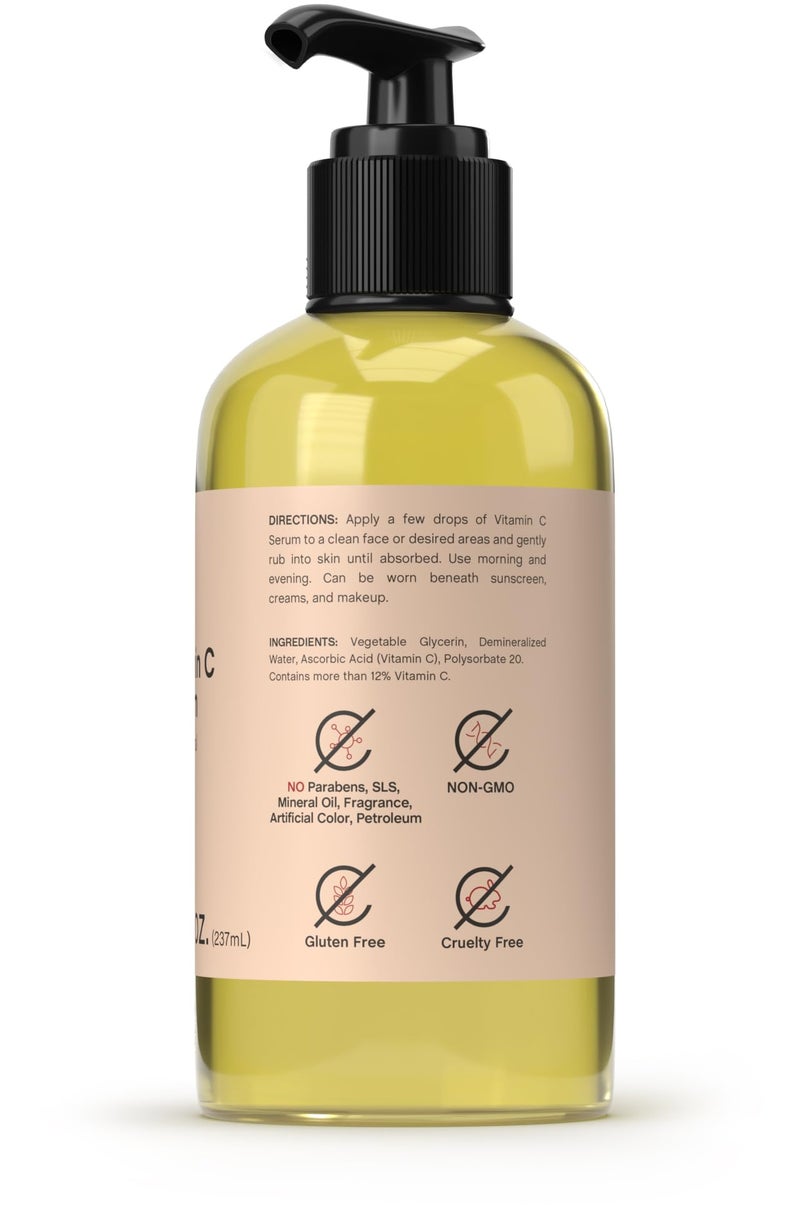 Coera Vitamin C Face Serum | 8 Ounces | Hydrating Serum for Dark Spots | Paraben & SLS Free - Image 2