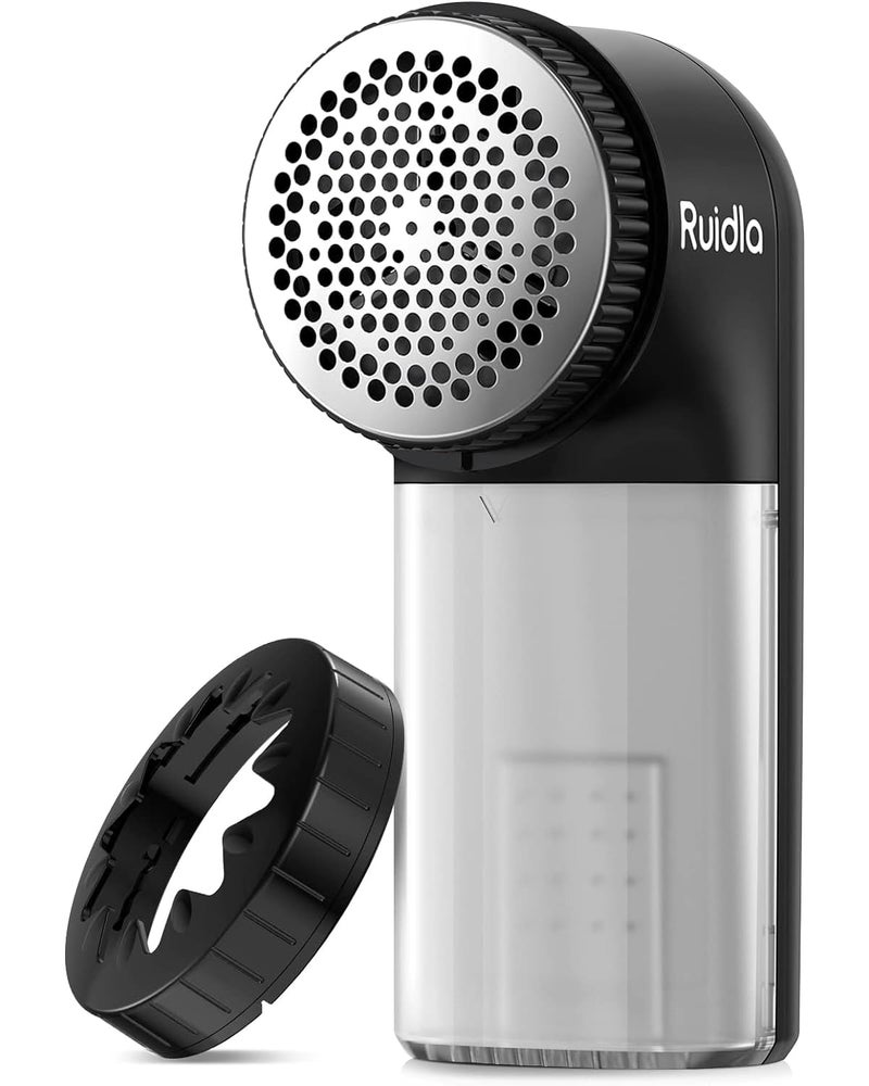 Ruidla Fabric Shaver Lint Remover Sweater Shaver to Remove Pilling Lint Shaver with 2Speed Power Adjustment Fuzz Shaver for Clothes BallsBattery Operated Black 