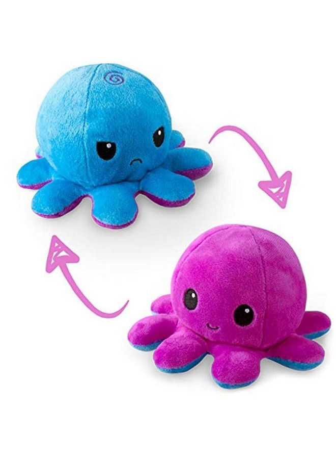 TeeTurtle دميه الأخطبوط القابلة للعكس الأصلية ; تصميم مسجل ببراءة ; بنفسجي وأزرق ; أظهر مزاجك دون الحاجة لقول كلمة! - Image 1