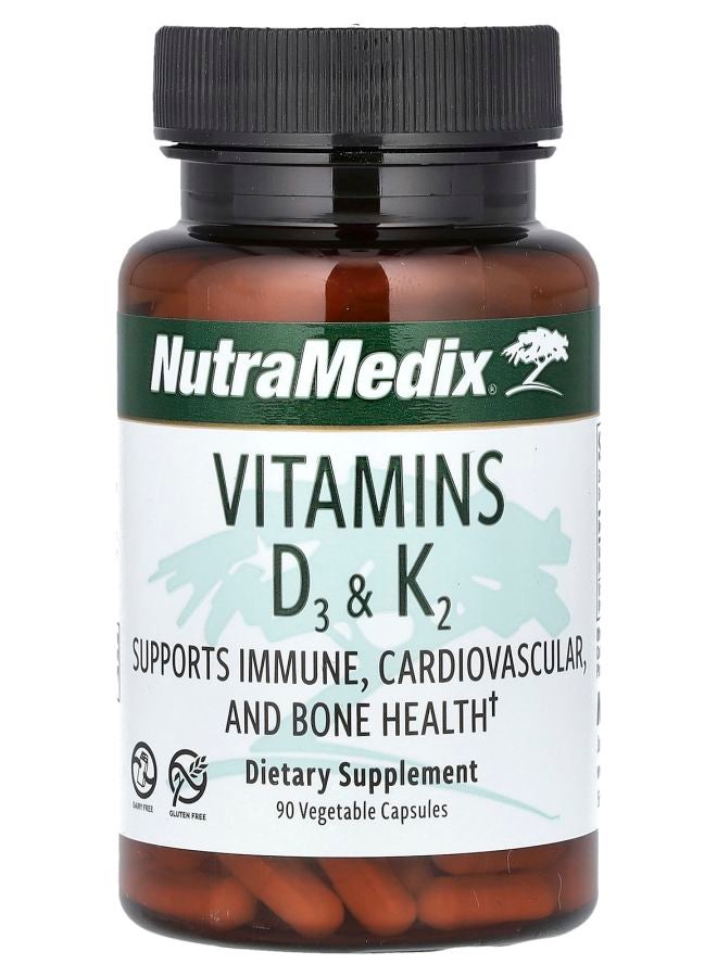 Vitamins D3 & K2 90 Vegetable Capsules