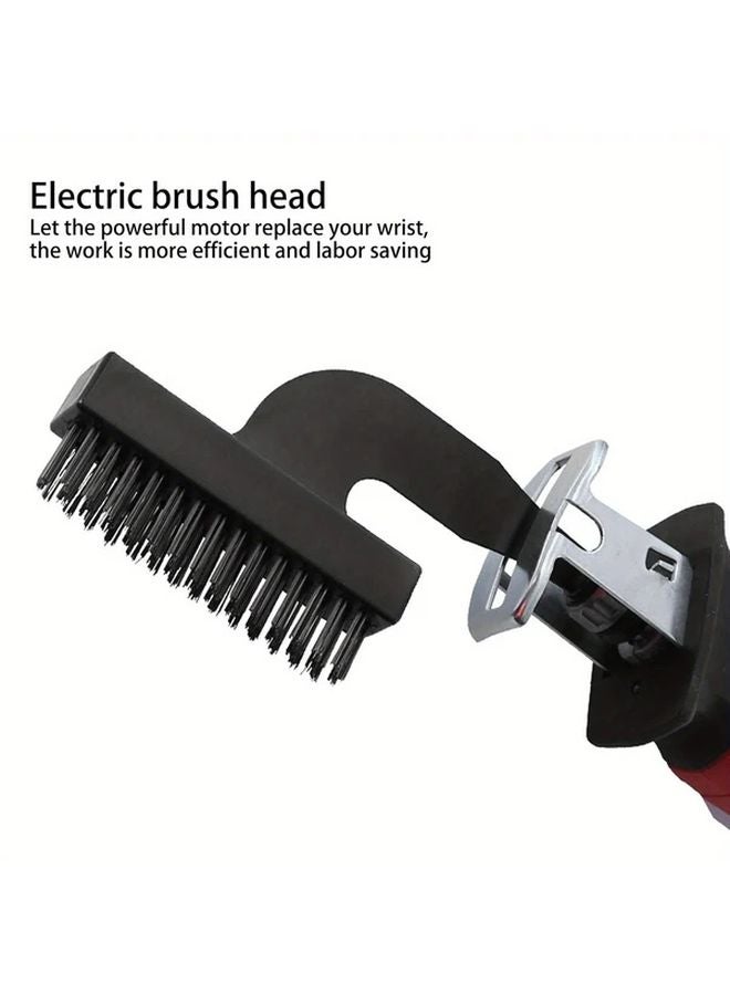 Heavy Duty Scrubber Tool with Nylon Bristles Rust Resistant Steel Blade for Tile Floor Wall Cleaning - Image 2