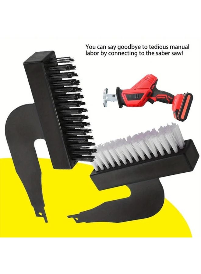 Heavy Duty Scrubber Tool with Nylon Bristles Rust Resistant Steel Blade for Tile Floor Wall Cleaning - Image 5