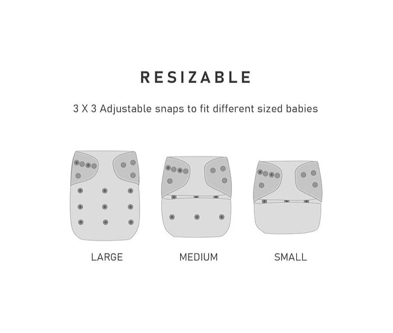 Baby Cloth Diaper Reusable Cotton Pocket Nappy, Adjustable Washable Waterproof & Breathable with Soft Insert, 0-3 Years (Green) - Image 3