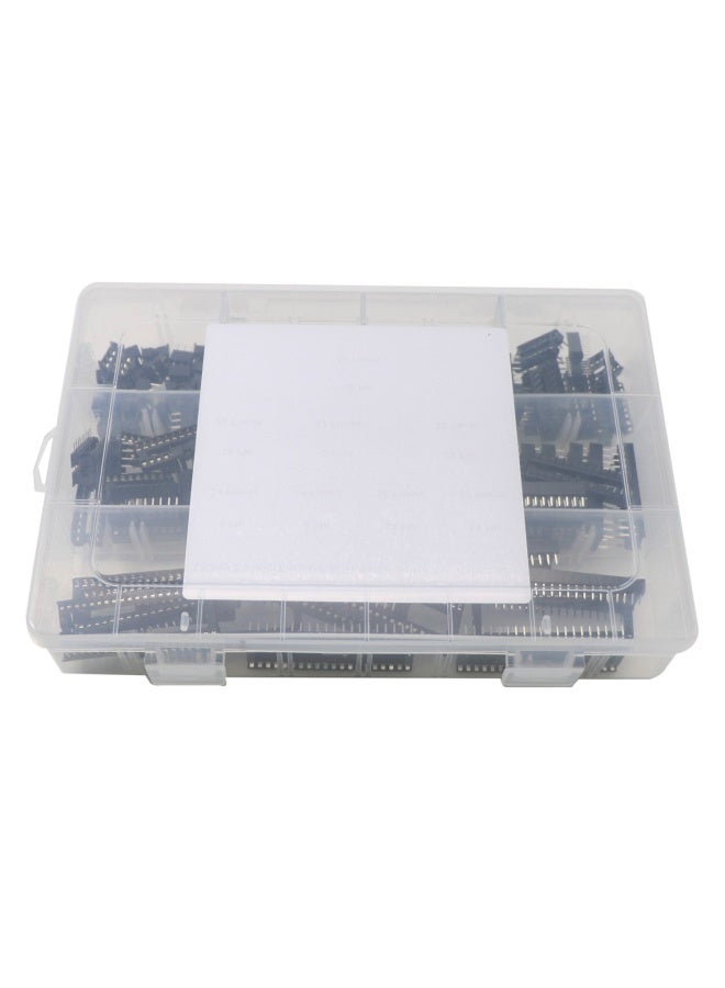 Zovfam  120Pcs 2.54mm Pitch Dual Row DIP IC Sockets Solder Type Adaptor Assortment Kit -6 8 14 16 18 24 28 40 Pin IC Socket  - Image 5