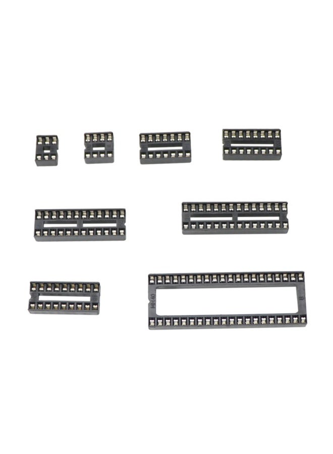 Zovfam  120Pcs 2.54mm Pitch Dual Row DIP IC Sockets Solder Type Adaptor Assortment Kit -6 8 14 16 18 24 28 40 Pin IC Socket  - Image 4