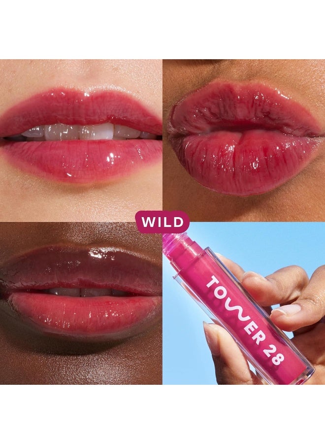 TOWER 28 Shine On Lip Jelly - Lip Gloss - Wild - Image 2