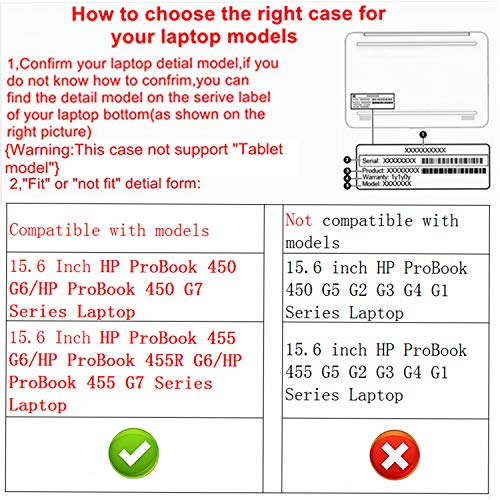 Alapmk Protective Case Cover for HP ProBook 450 G6/ ProBook 450 G7/ ProBook 455 G6/ ProBook 455R G6/ ProBook 455 G7 15.6" Laptop[Not fit ProBook 450 G5 G3 G4/455 G5 G3 G4],Black - Image 3