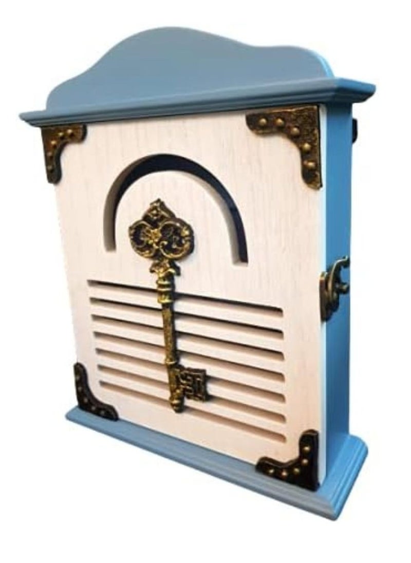 Generic Wooden Key Holder box for Wall Mount Sweet Home (6-Hook Rack) Decorative,wooden Hanger key box for Front Door, Kitchen, or Garage Store House, Work, Car, Vehicle Keys  - Image 1
