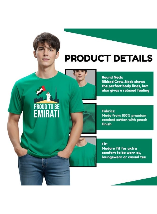 PRINTSHOP4ME UAE Pride Theme Men's T-Shirt | Cotton Fabric | Round Neck | Short Sleeve | Regular Fit | Casual Outfit | Event Wear | Ideal For Outdoor Travel Use - Image 4