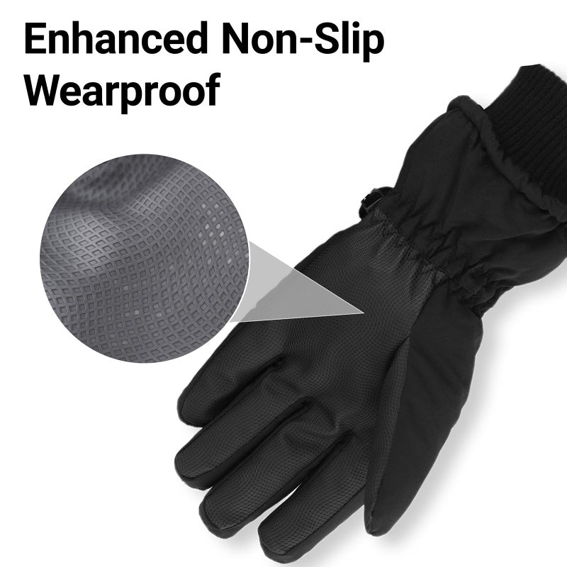XuoAz Men's Winter Ski Gloves - Waterproof Anti-Slip with Fleece Lined Snowboard Gloves Mittens for Skiing Driving Cycling - Image 5