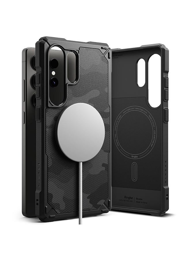Ringke Rugged Magnetic Gear For Samsung S25 Ultra Case Cover (2025) For MagSafe, Shockproof Phone Bumper Cover for Galaxy S25 Ultra - Camo Camo Black - Image 1