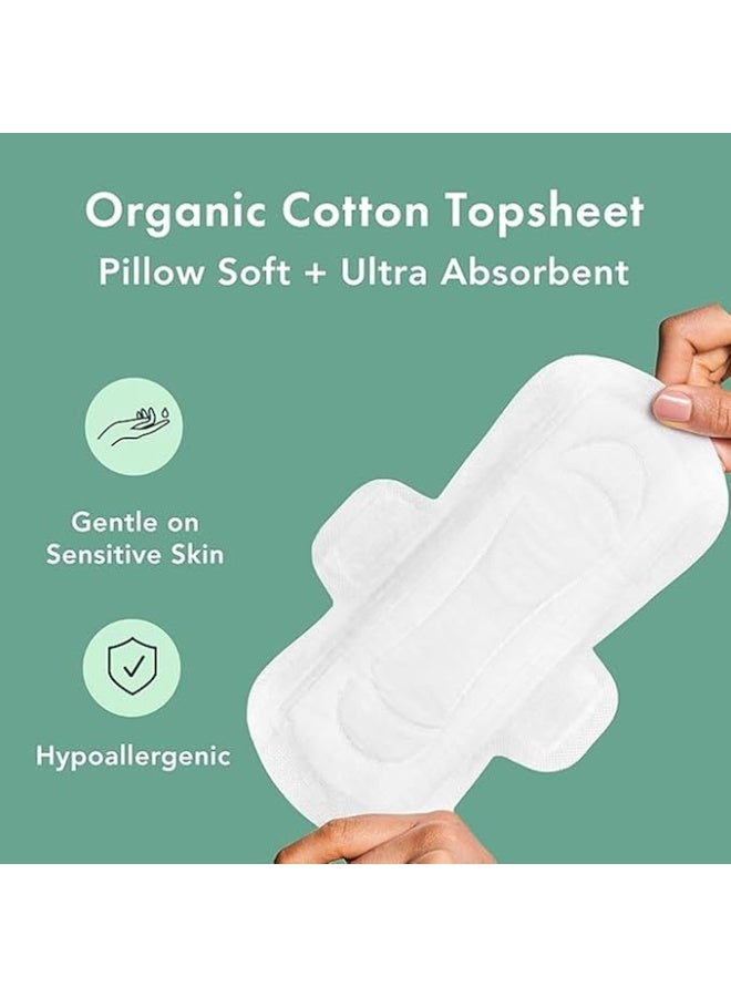 Rael Organic Cotton Sanitary Pads Regular 14 Count Natural Non-Toxic Eco Pads for Clean Period Care with Soft Feel and Leak Protection All Day - Image 2