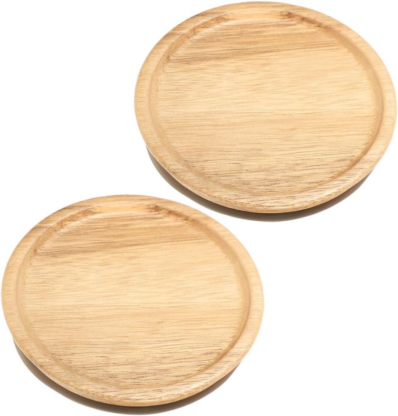 Glass Jar Wooden Lids 70mm with Silicone Seal, 2pcs Reusable Mason Jar Covers, Leak-resistant Storage Lids for Home Canning and Kitchen Bottles - Image 1
