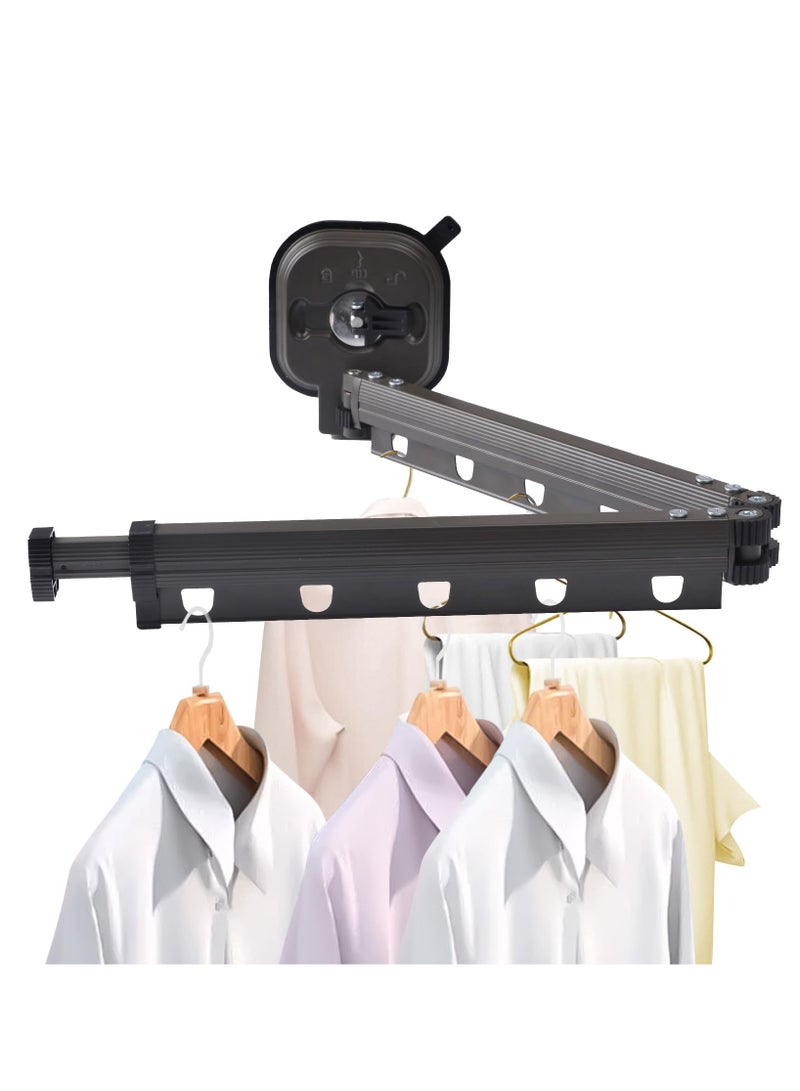 XiuWoo No Driling Clothes Drying Rack Wall Mounted,Laundry Drying Rack Collapsible,360° Space Saving Laundry Hanger Dryer Rack with a Suction Cup,for Outdoor Indoor,Balcony,Bathroom - Image 1