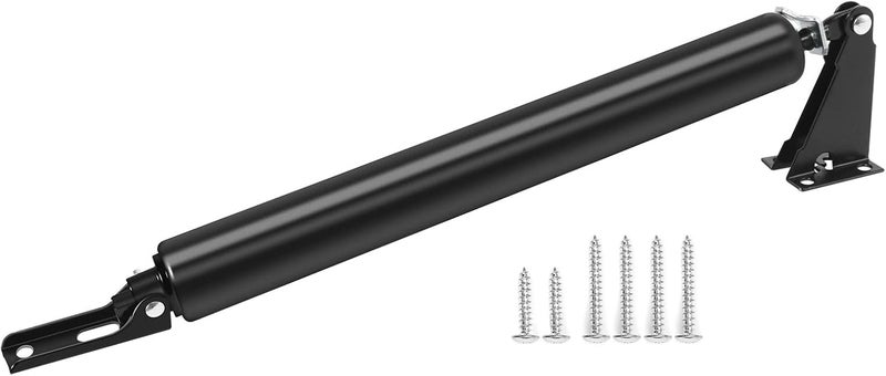Dluno Screen Door Closer Kit - Pneumatic Closer Bracket, Adjustable Speed, Stable System, Opener and Closer 1Pack (Black) - Image 1