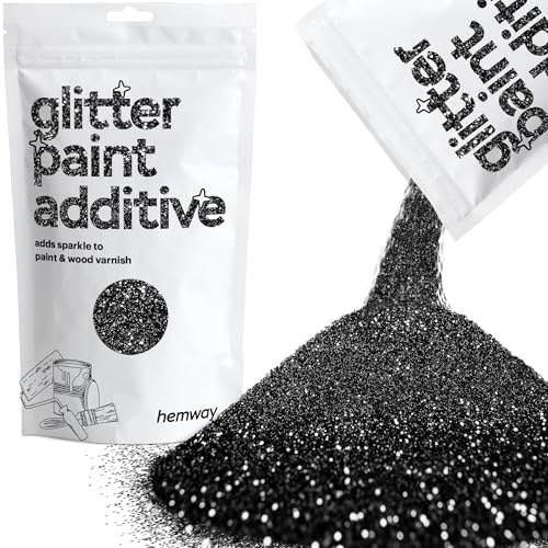 Hemway Black Glitter for Paint Fine Glitter Paint for Walls, Glitter Paint additive, Paint Glitter for Latex/Acrylic, Flakes for Interior and Exterior Walls, Ceilings [100g / 3.5oz] - Image 1