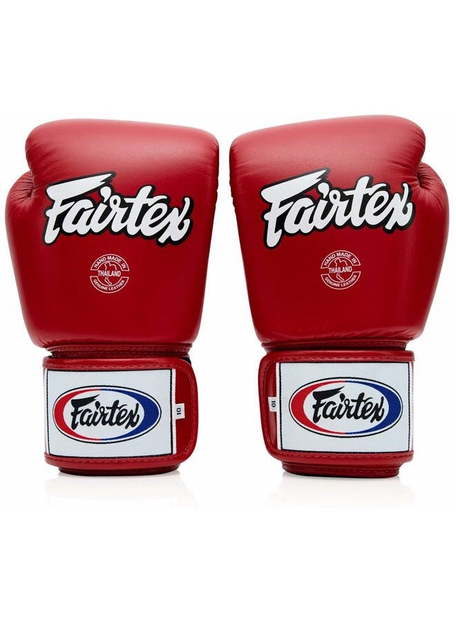FAIRTEX BGV1BR Muay Thai Boxing Breathable Gloves for Men, Women, Kids | MMA Gloves, Kickboxing, Gym, Workout | Premium Quality, Light Weight & Shock Absorbent 16 oz Boxing Gloves-Red - Image 4