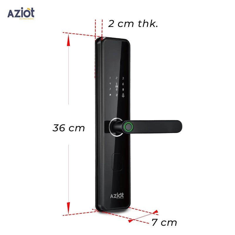Aziot Essence Digital Fingerprint Door Lock HighSecurity Digital Keyless Entry with Fingerprint Passcode RFID and Manual Key Access - Image 4