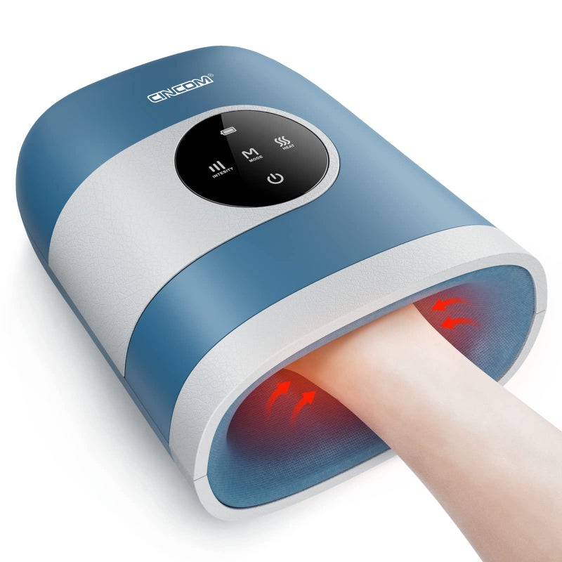 CINCOM Upgraded Hand Massager with Heat and Compression for Arthritis and Carpal Tunnel Cordless Rechargeable Gifts for Women - Image 3