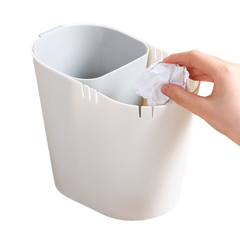 Desk Mini Trash Can Wet Dry Divided Classification Trash Can for Office School Home - Image 4
