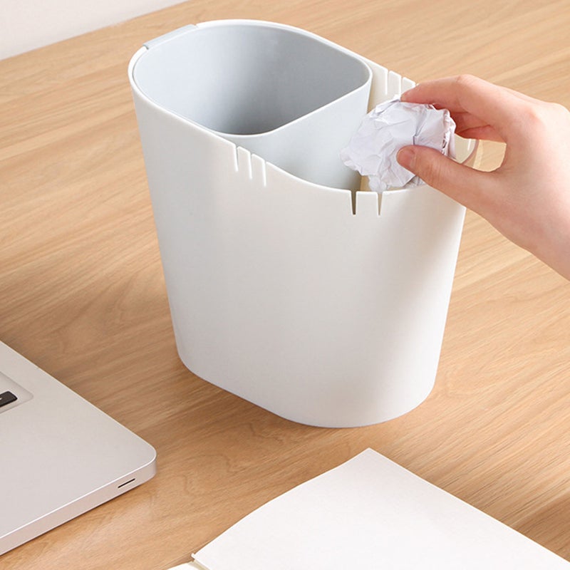 Desk Mini Trash Can Wet Dry Divided Classification Trash Can for Office School Home - Image 5