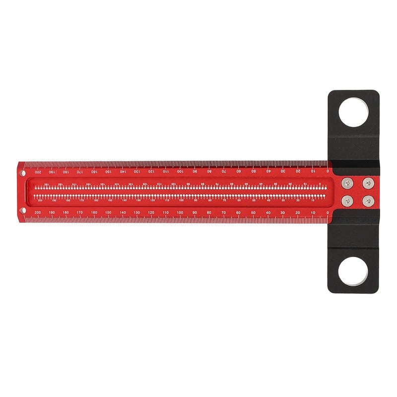 T Square Aluminum Alloy Carpenter Square Ruler, Woodworking T Ruler with Clear Metric Scale, 90 Degree Scriber Tool for DIY Crafting and Precision Marking - Image 4