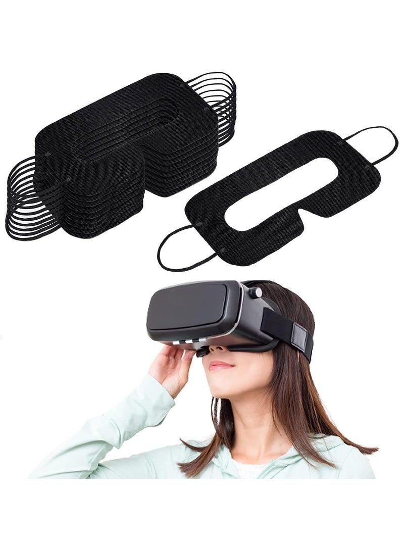 Peachjoy 100pcs Disposable Vr Face Mask Breathable Cover Eye For Nonwoven Fabric Sanitary Black - Image 1