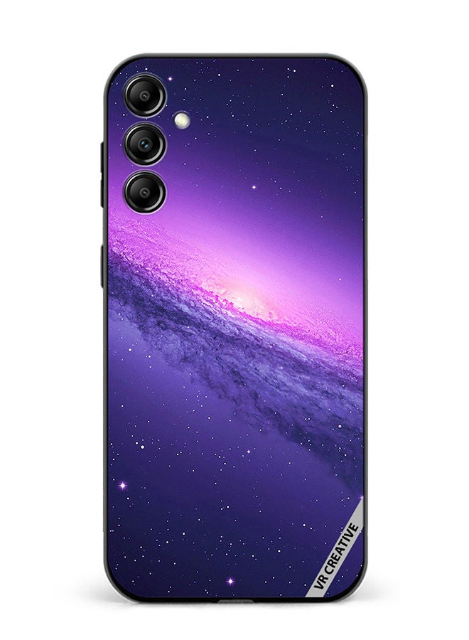 VR CREATIVE Protective Case Cover For Samsung Galaxy M14 Abstract Crossed Lines Galaxy Seamless Design Multicolour - Image 1