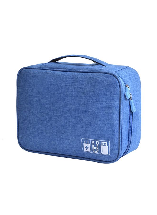 HuHa RH917 Data Cables Storage Bags Cationic Polyester Multifunctional Digital Bag(Blue)  - Image 1