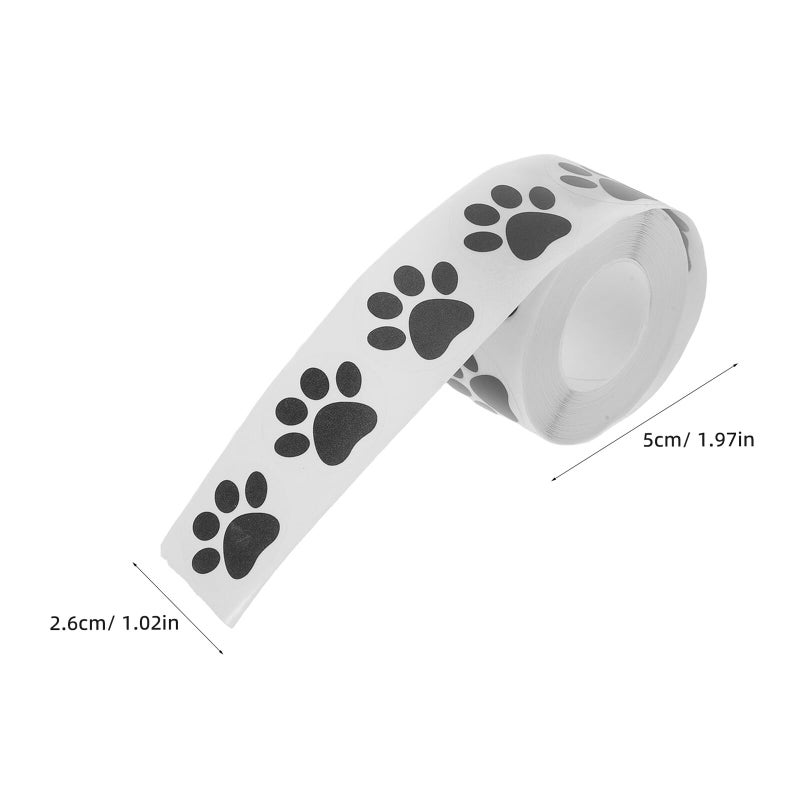 2 5cm Black Pet Paw Print Car Stickers 2000 Pieces 4 Rolls Bumper Decals - Image 3
