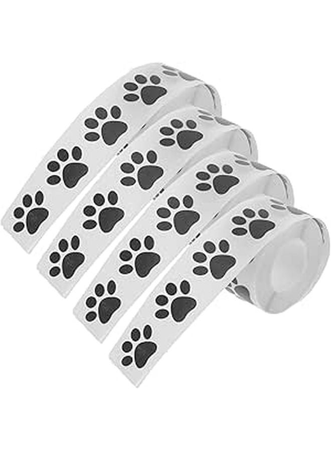 2 5cm Black Pet Paw Print Car Stickers 2000 Pieces 4 Rolls Bumper Decals - Image 1