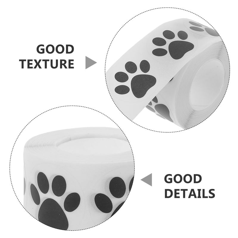 2 5cm Black Pet Paw Print Car Stickers 2000 Pieces 4 Rolls Bumper Decals - Image 4