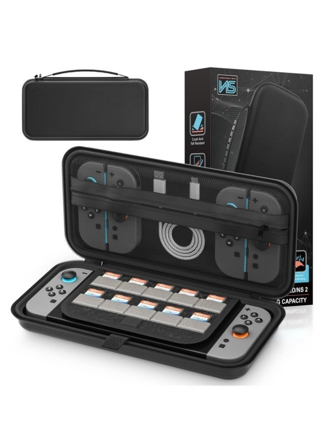 حقيبة حمل لجهاز Switch ، حقيبة سفر صلبة، حقيبة حمل تحتوي على 12 خرطوشة ألعاب وجيب للملحقات - Image 3