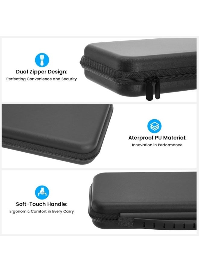 حقيبة حمل لجهاز Switch ، حقيبة سفر صلبة، حقيبة حمل تحتوي على 12 خرطوشة ألعاب وجيب للملحقات - Image 4