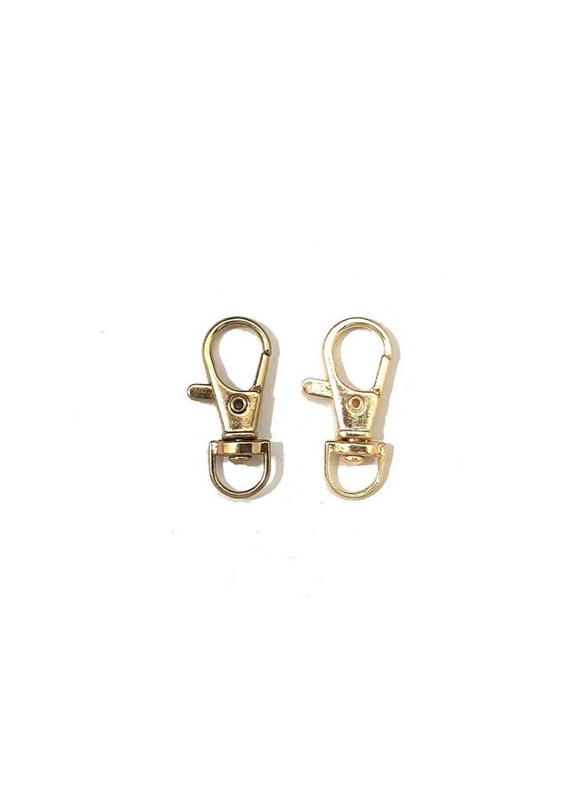 Mohan Shoppe Lobster Clasp Swivel Belt Hooks with D Rings Webbing Bag Strap Hardware Connector Carabiner Hook for Bags Keychains etc. Package of 6 Pieces (Golden) - Image 3