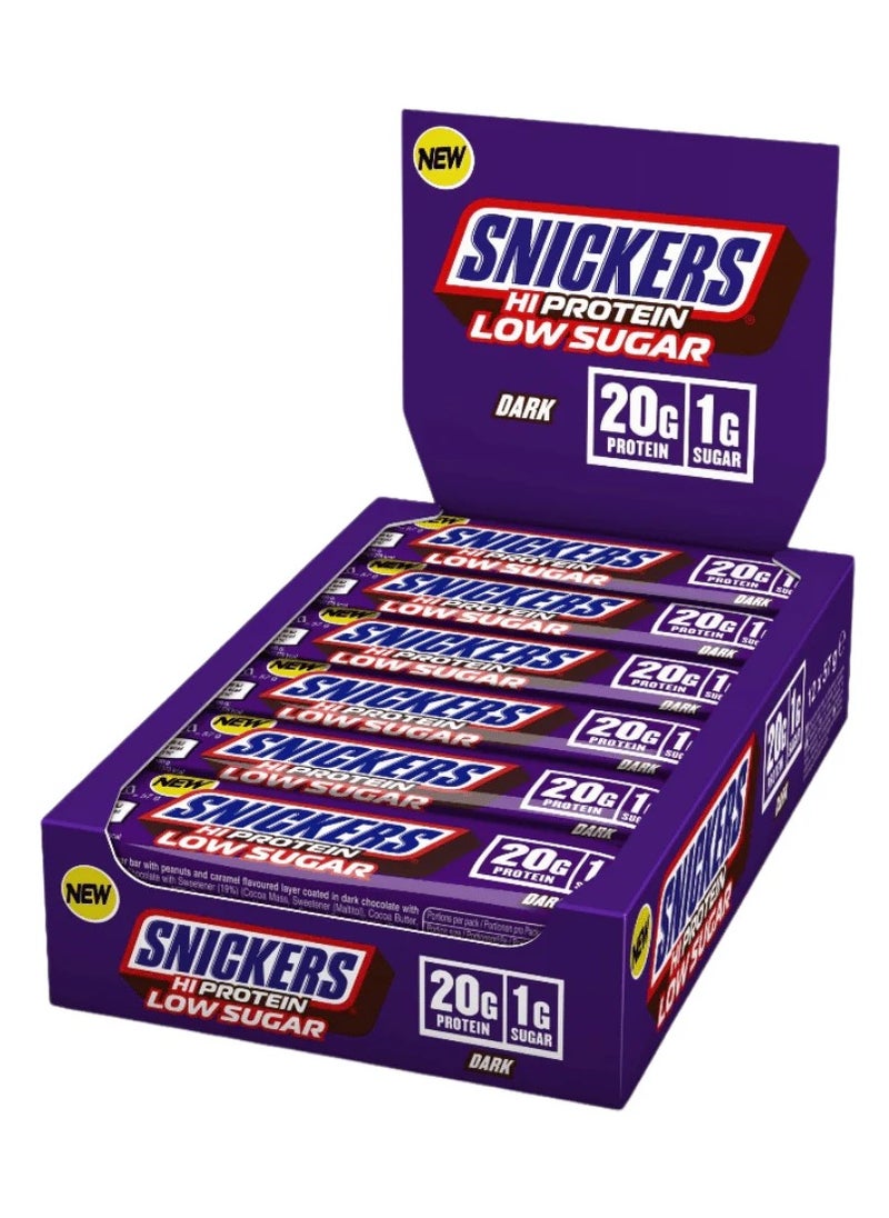 Snickers New Snickers Hi Protein Low Sugar Dark 57g Pack of 12  - Image 1