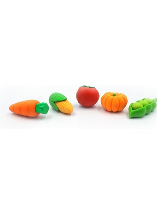 5-Piece 3D Vegetable Design Erasers Multicolour - view 2