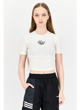 adidas Originals Women Sportswear Fit Short Sleeve Outdoor Top, White  - Image 1
